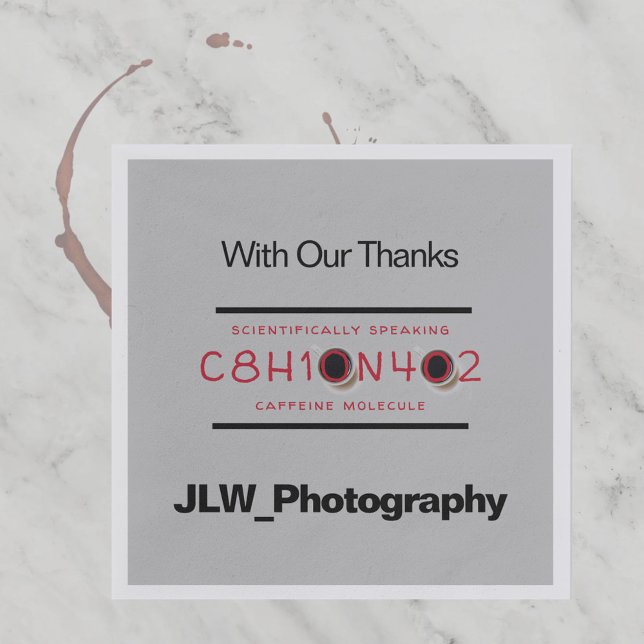 Servilleta De Papel Cafeína Molecular Fórmula Coffee Promocional (Subido por el creador)