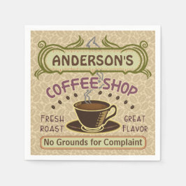 Servilleta De Papel Cafetería con Copa Crea tu propia Personalización