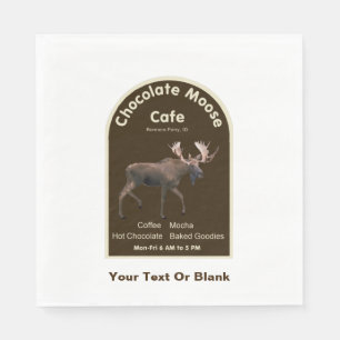 Servilleta De Papel Cafetería de chocolate Moose