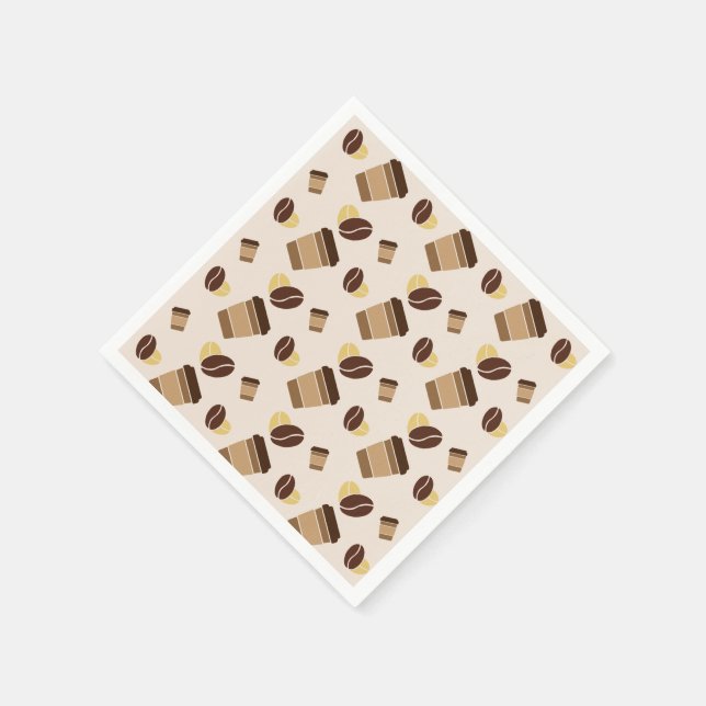 Servilleta De Papel Cafetería moderna Café Cafe Barista Personal Nombr (Borde)