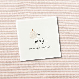 Servilleta De Papel Caída Boho Calabaza Oh Personalizado Baby Shower N