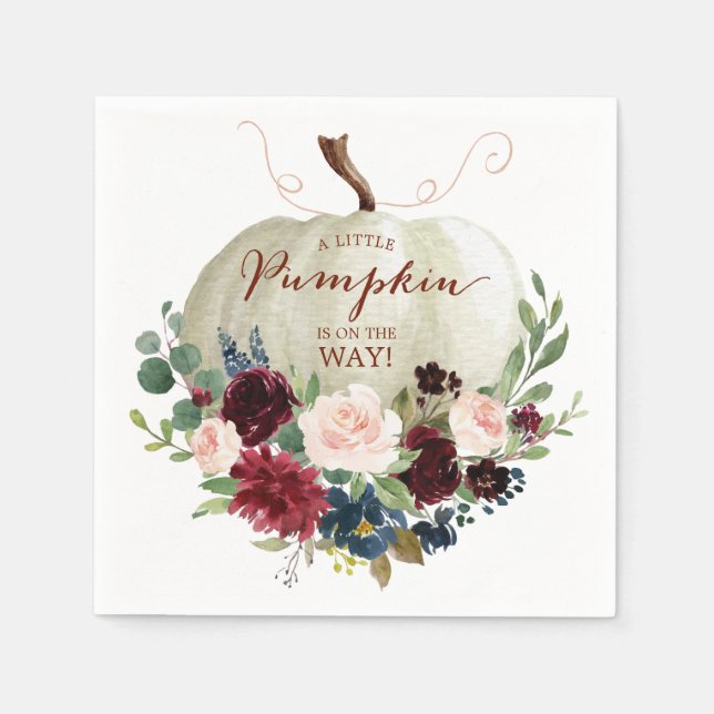 Servilleta De Papel Caída Calabaza Napkin Cocktail Napkin (Anverso)