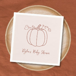 Servilleta De Papel Caída de calabaza Mano dibujada de Baby Shower de