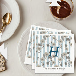 Servilleta De Papel Caída de Cottagecore Bandas Florales Personalizado