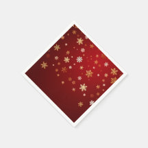 Caída de nieve tradicional: Navidades Napkins con