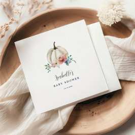Servilleta De Papel Caída En Amor Floral Calabaza Baby Shower