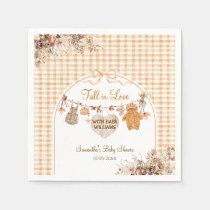 Servilleta De Papel Caída en el Amor Rústica Caída Moderna Baby Shower