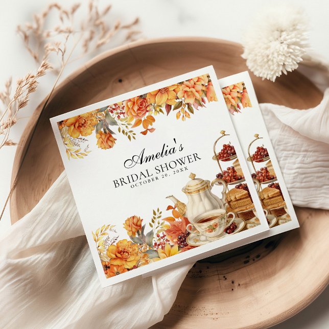 Servilleta De Papel Caída Floral Tarde Tea Fiesta Bridal Ducha (Subido por el creador)