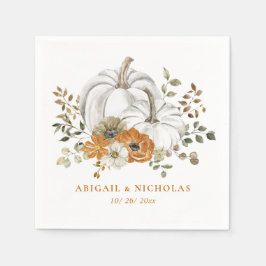 Servilleta De Papel Caída Rústica Calabaza Boda Napkins