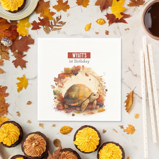 Servilleta De Papel Caída / Votos de otoño Tortoise - Fiesta de cumple (Subido por el creador)