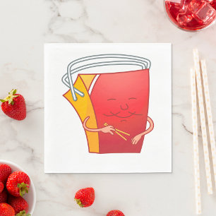 Servilleta De Papel Caja de extracción con palillos Comida asiática di