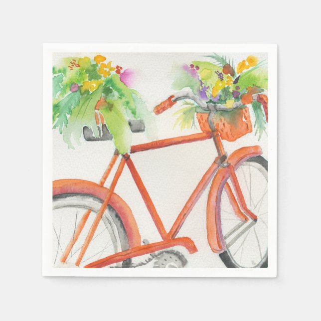 Servilleta De Papel Caja de flores de bicicleta (Anverso)