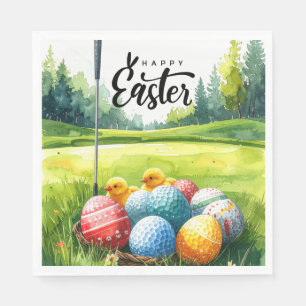 Servilleta De Papel Caja de huevos y bolas de golf de Pascua para camp