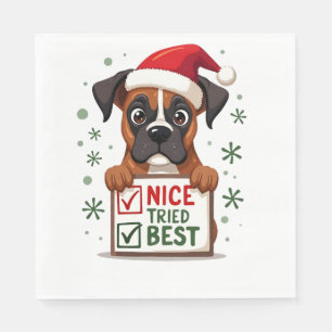 Servilleta De Papel Caja de perro linda Perro de Navidad Bonito Probé 