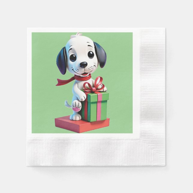 Servilleta De Papel Caja de regalos de Snoopy Holding (Anverso)