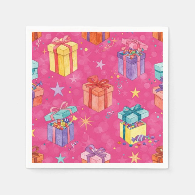 Servilleta De Papel Cajas con caramelos, de Natasha Us (Anverso)