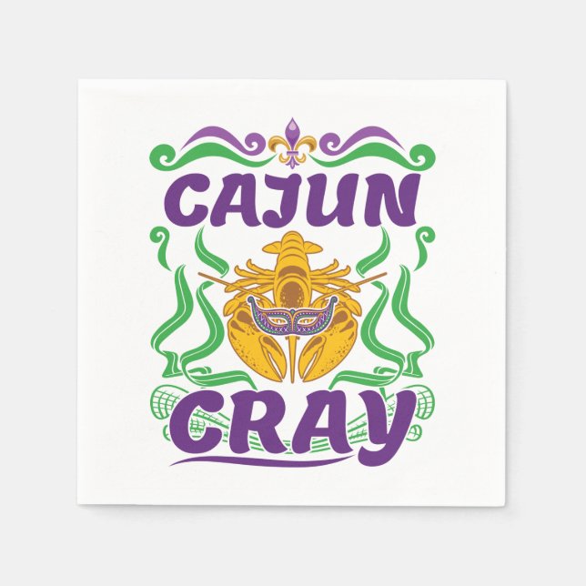 Servilleta De Papel Cajun Cray Crawfish Hervir Louisiana Nueva Orleans (Anverso)