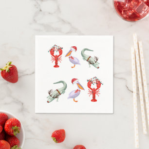 Servilleta De Papel Cajun Navidades Cocktail Napkins