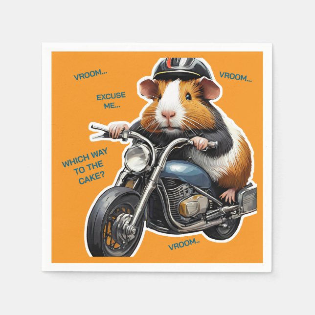 Servilleta De Papel CAKE de destino, cumpleaños de los cerdos de Guine (Anverso)