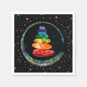 Servilleta De Papel Cakras Zen Stones y círculo Enso