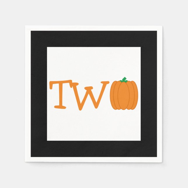 Servilleta De Papel Calabaza 2º cumpleaños (Anverso)