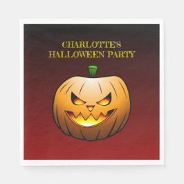 Servilleta De Papel Calabaza acogedora Jack o'lantern Halloween