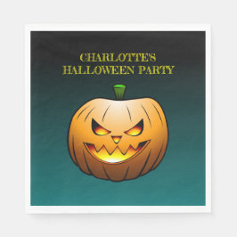 Servilleta De Papel Calabaza acogedora Jack o'lantern Halloween