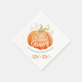 Servilleta De Papel Calabaza acuarela amigos arte servilletas de donat