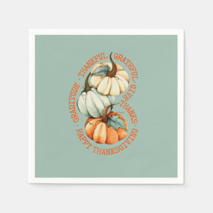 Servilleta De Papel Calabaza acuática Rustic Happy Acción de Gracias