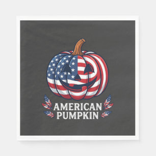Servilleta De Papel Calabaza americana de Halloween bandera de EEUU es