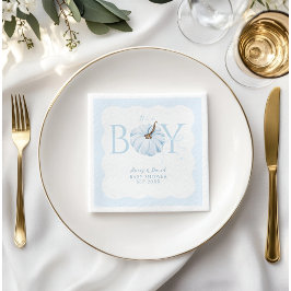 Servilleta De Papel Calabaza azul es un niño Baby Shower de otoño mode