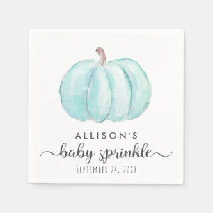 Servilleta De Papel Calabaza azul mínima Acuarela Bebé Espolvorear