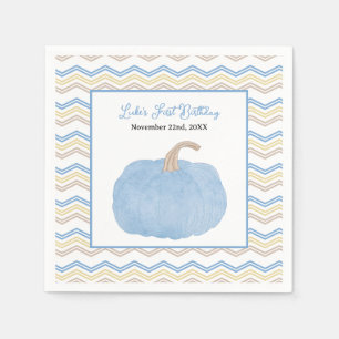 Servilleta De Papel Calabaza azul Primeras servilletas de cumpleaños
