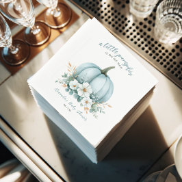Servilleta De Papel Calabaza azul Watercolor Boy Baby Shower Napkins