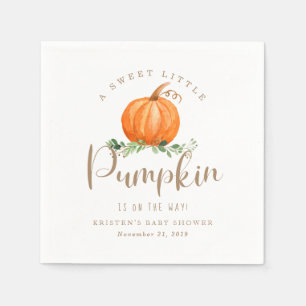 Servilleta De Papel Calabaza Baby Shower de otoño