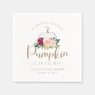 Servilleta De Papel Calabaza Baby Shower de otoño
