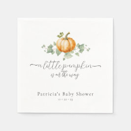 Servilleta De Papel Calabaza Baby Shower Sexo Neutral Acontecimiento N