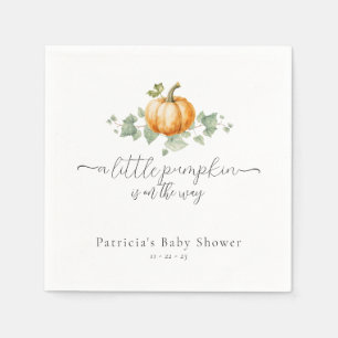 Servilleta De Papel Calabaza Baby Shower Sexo Neutral Acontecimiento N