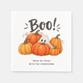 Servilleta De Papel Calabaza Boo Fantasma Lindo | Fiesta de Halloween