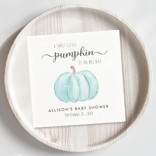 Servilleta De Papel Calabaza Cuidada Acuarela Niño Ducha Bebé