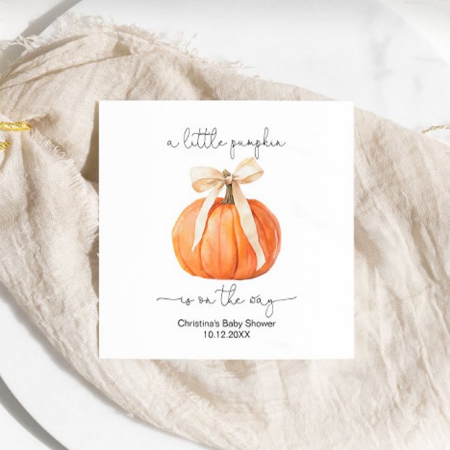 Servilleta De Papel Calabaza de calabaza Baby Shower Napkin (Subido por el creador)