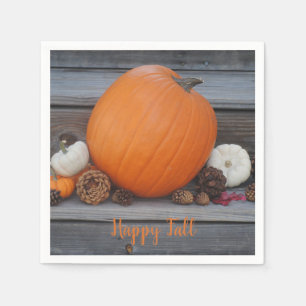Servilleta De Papel Calabaza de calabaza de otoño feliz y pañuelo de p