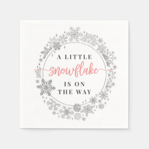 Servilleta De Papel Calabaza de cócteles Baby Shower Snowflake de invi