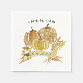 Servilleta De Papel Calabaza de color de agua Caída Baby Shower Napkin