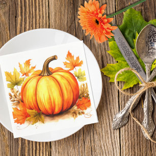 Servilleta De Papel Calabaza de cosecha y toallas de hojas de otoño