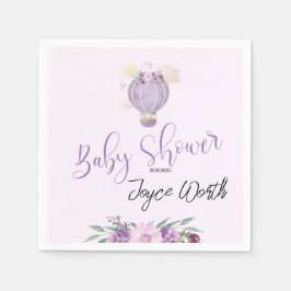 Servilleta De Papel Calabaza de elefante de globo aerostático morado