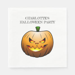 Servilleta De Papel Calabaza de Halloween acogedora Jack o'lantern