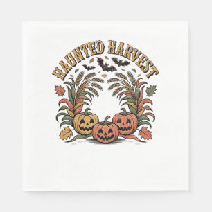 Servilleta De Papel Calabaza de Halloween de cosecha inquieta