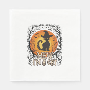 Servilleta De Papel Calabaza de Halloween Embrujada Silueta de Fantasm