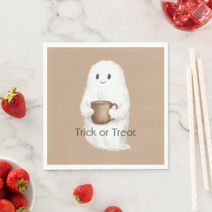 Servilleta De Papel Calabaza de Halloween Fantasma Lindo